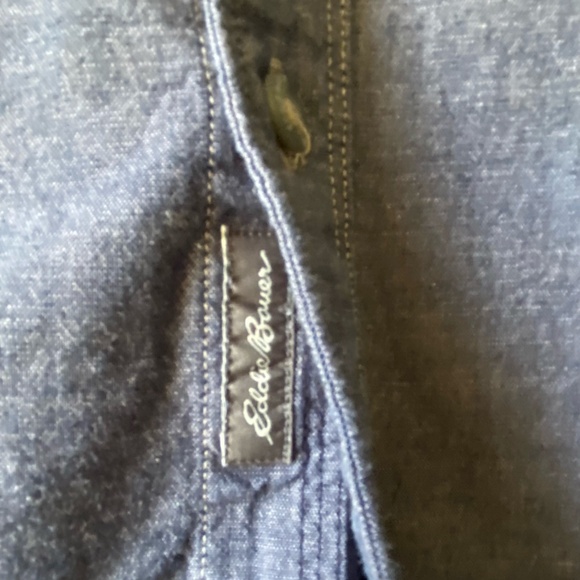 Eddie Bauer Mens Cotton Classic Fit Blue Casual Vacation Button Up Shirt-Sz-2XL - Picture 6 of 15